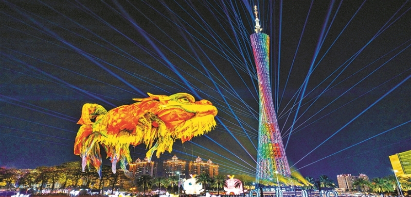 全运元素加持 “三塔”梦幻联动 2025广州国际灯光节11月26日晚闭幕